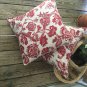 Decorative Red/White Floral Throw Scatter Pillow Cover 19&acirc;�� X 19&acirc;��