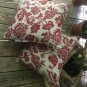 Decorative Red/White Floral Throw Scatter Pillow Cover 19&acirc;�� X 19&acirc;��