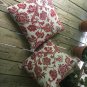 Decorative Red/White Floral Throw Scatter Pillow Cover 19&acirc;�� X 19&acirc;��