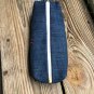 Recycled Denim Box Pencil Case Pencil Pouch Make Up Bag (Free Change purse)