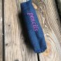 Recycled Denim Box Pencil Case Pencil Pouch Make Up Bag (Free Change purse)