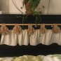 Natural Burlap/Muslin Shabby Chic Valance Curtain With Tab Top Rod Opening