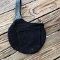 Upcycled Black/Multi Denim Jeans Japanese Knot Wristlet Eco friendly Bag