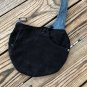 Upcycled Black/Multi Denim Jeans Japanese Knot Wristlet Eco friendly Bag