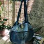 Upcycled Round Denim jeans Shoulder Bag