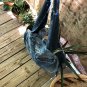 Upcycled Round Denim jeans Shoulder Bag