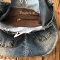 Upcycled Round Denim jeans Shoulder Bag