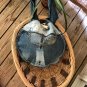 Upcycled Round Denim jeans Shoulder Bag