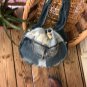 Upcycled Round Denim jeans Shoulder Bag