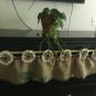Upcycled Coffee Beans Bag Valance/Curtain With 3” Tab Top Rod Opening