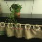 Upcycled Coffee Beans Bag Valance/Curtain With 3â Tab Top Rod Opening