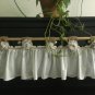 Natural Burlap/White Muslin Victorian Style Valance With Tab Top Opening