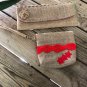 Natural burlap clutch purse