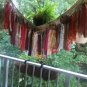 Handmade Burlap Multi Color Rag Tie Tattered Garland Banner