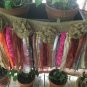 Handmade Burlap Multi Color Rag Tie Tattered Garland Banner