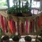 Handmade Burlap Multi Color Rag Tie Tattered Garland Banner