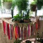 Handmade Burlap Multi Color Rag Tie Tattered Garland Banner