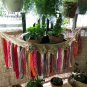 Handmade Burlap Multi Color Rag Tie Tattered Garland Banner