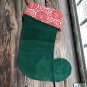 Everyday Decorative Hunter Green Stocking With Red/White Cuff