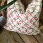 Decorative Pink/White /Grey Throw Pillow Cover 20"x 20"