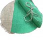 natural/green burlap round placemat