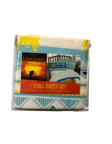 NEW Disney The Lion King Full Size Sheet Set Kids 4 Piece Bedding