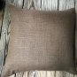 Plaid/Brown Burlap Decorative Pillow Cover 20x20