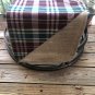 Table Runner Multi Plaid/Natural Burlap Country Farmhouse Dining 53 1/2&acirc;��x14&acirc;��