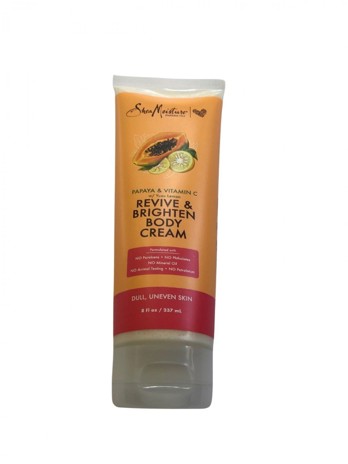 Shea Moisture Revive & Brighten Body Cream for Dull, Uneven Skin 8 fl oz