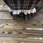 Plaid Table Runner With Plaid/Muslin Ruffled Ends