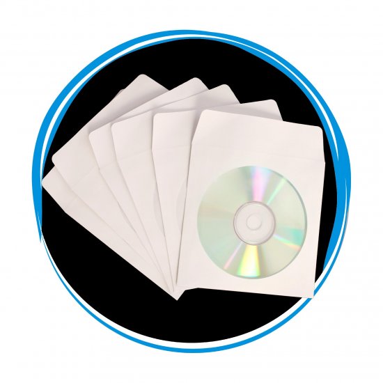 1000 CD DVD Paper Sleeve with Clear Window
