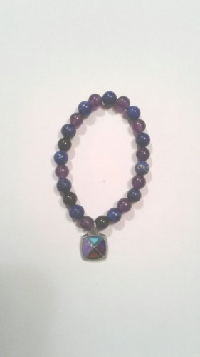Baked Beaded stretch bracelet
