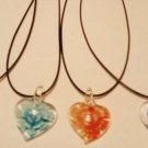 Heart Murano Glass Artwork Necklaces