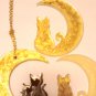 CATS ON THE MOON RESIN PLAQUES