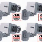 4 Fake Dummy Security Cameras Scan & Motion Free Decals & Free Shipping