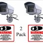 2 Outdoor Fake Dummy SECURITY Surveillance Cameras with 2 Free Video Warning Decals