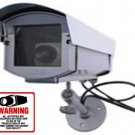 Outdoor Fake Dummy Surveillance Security Camera, Sign & Decal Deterrence Kit Free Shipping!