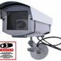 Outdoor Fake Dummy Surveillance Security Camera, Sign & Decal Deterrence Kit Free Shipping!