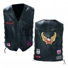 Leather Biker Vest Genuine Buffalo Leather