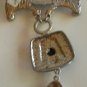 80âs Vintage Silver Tone and Leather Necklace