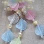 Spring Pastel Big and Bold Beaded 80âs Beaded Earrings