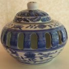 Decorative Blue Ceramic Candle Holder