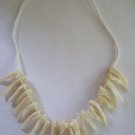 Vintage 80’s Shark Teeth and Shell Necklace