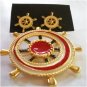 80&acirc;��s Vintage Sea and Boat Caption Wheel Jewelry Set