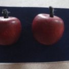 Vintage 80’s Wooden Teacher’s Apple Post Earrings