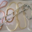 Lot of 7 Vintage Plastic Pearl Necklace