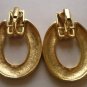 80&acirc;��s Vintage Gold tone Hoop Clip On Earrings