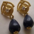 80’s Vintage Rhinestone Accented Earrings