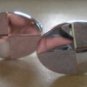 Vintage Silver Tone Oval Textured Men’s Cuff Links