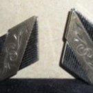 Vintage Art Deco Men’s Cuff Links with Etched Design